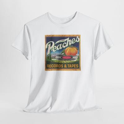 Vintage Peaches Graphic Tshirt Tops Tee, Retro Style T-Shirt for Music Lovers, Summer Outing