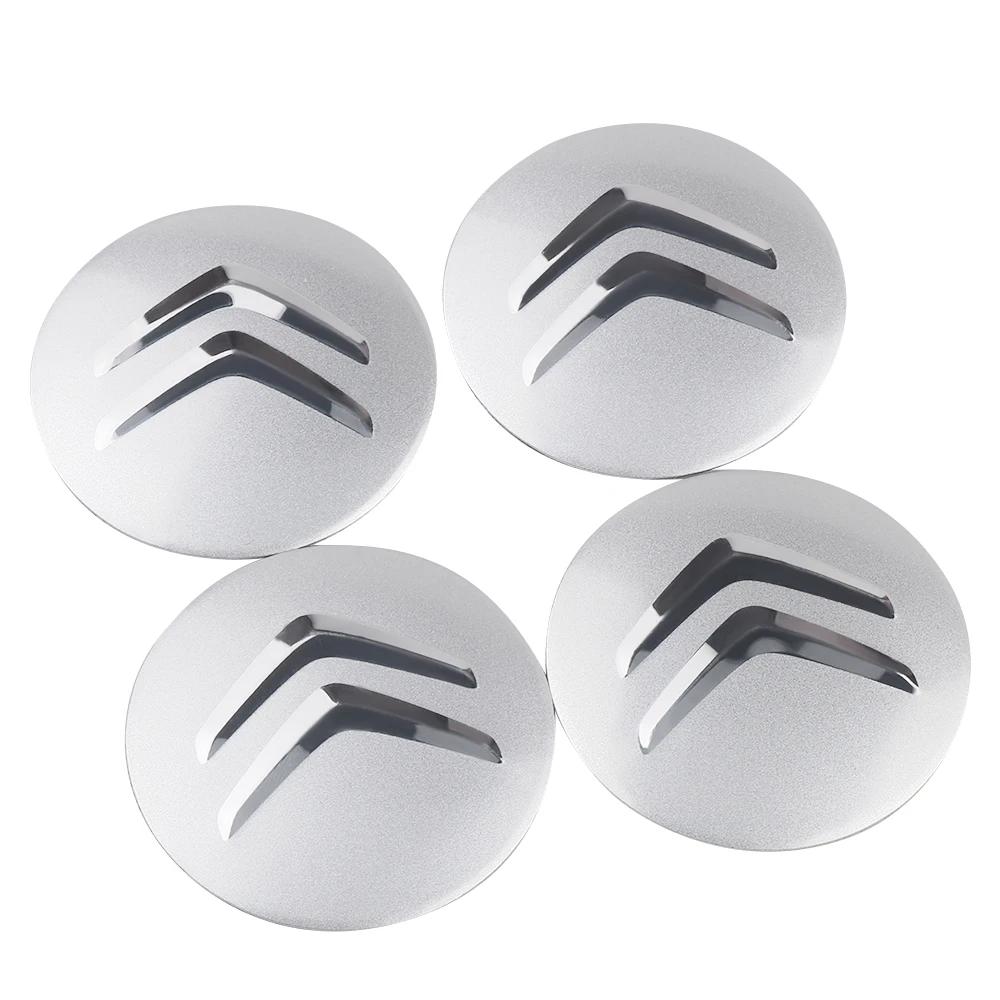 4Pcs Car Styling Aluminum Wheel Center Hub Caps Stickers For Citroen C4 C3 Xsara C-Elysee C5 C1 DS DS3 DS5 DS4 Jumper Picasso