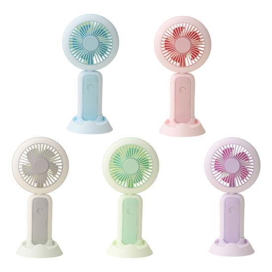 Foldable Handheld Fan with Night Light USB Rechargeable Mini Fan for Desk Dorm Portable Quiet Fan for Students Office