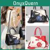 Elegant Embroidered Mothers Day Gift Shoulder Handbag Featuring Beautiful Peony Design