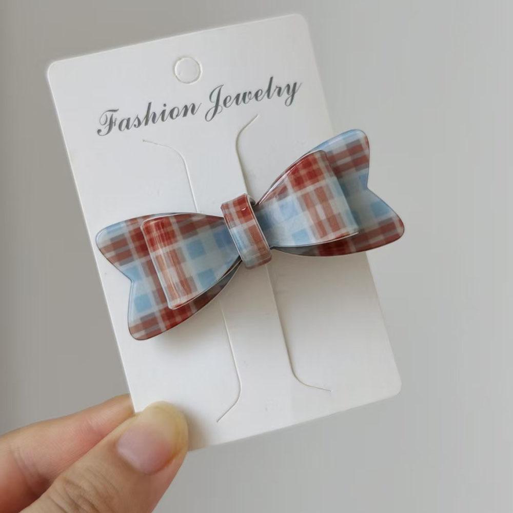 Korean Trendy Striped Bow Hair Clip for Girls