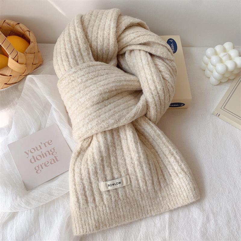 Women s Korean Style Wool Blend Scarf - Winter Warm, Soft, Thickened Shawl, Ideal Couple Gift