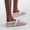 Women Mary Jane Flat Heels Mesh Buckles Cut Outs Ventilate Black Casual Summer Round Toe Shoes Woman