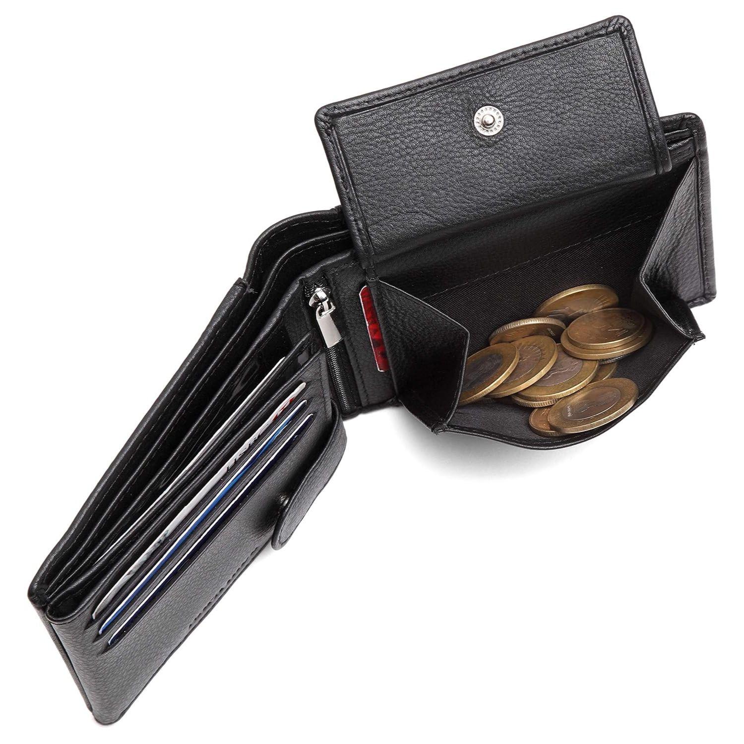 Черный кожаный кошелек для мужчин — фото 7