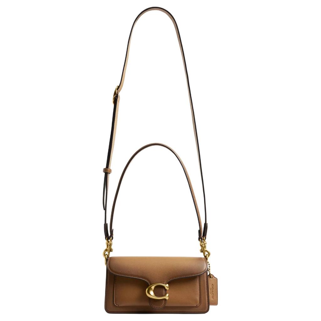 Coach Tabby 20 Logo Classic Leather Shoulder Bag Small Women shoulder bag Honey-Brown CCC06-B4T7J