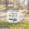 Super Maitre French Printed Mugs Creative Coffee Cups Drinks Water Enamel Camping Cup School Handle Drinkware Gifts for Teacher