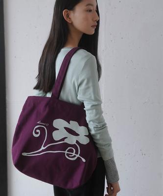 HEEARI Wildflower Print Canvas Bag_Purple