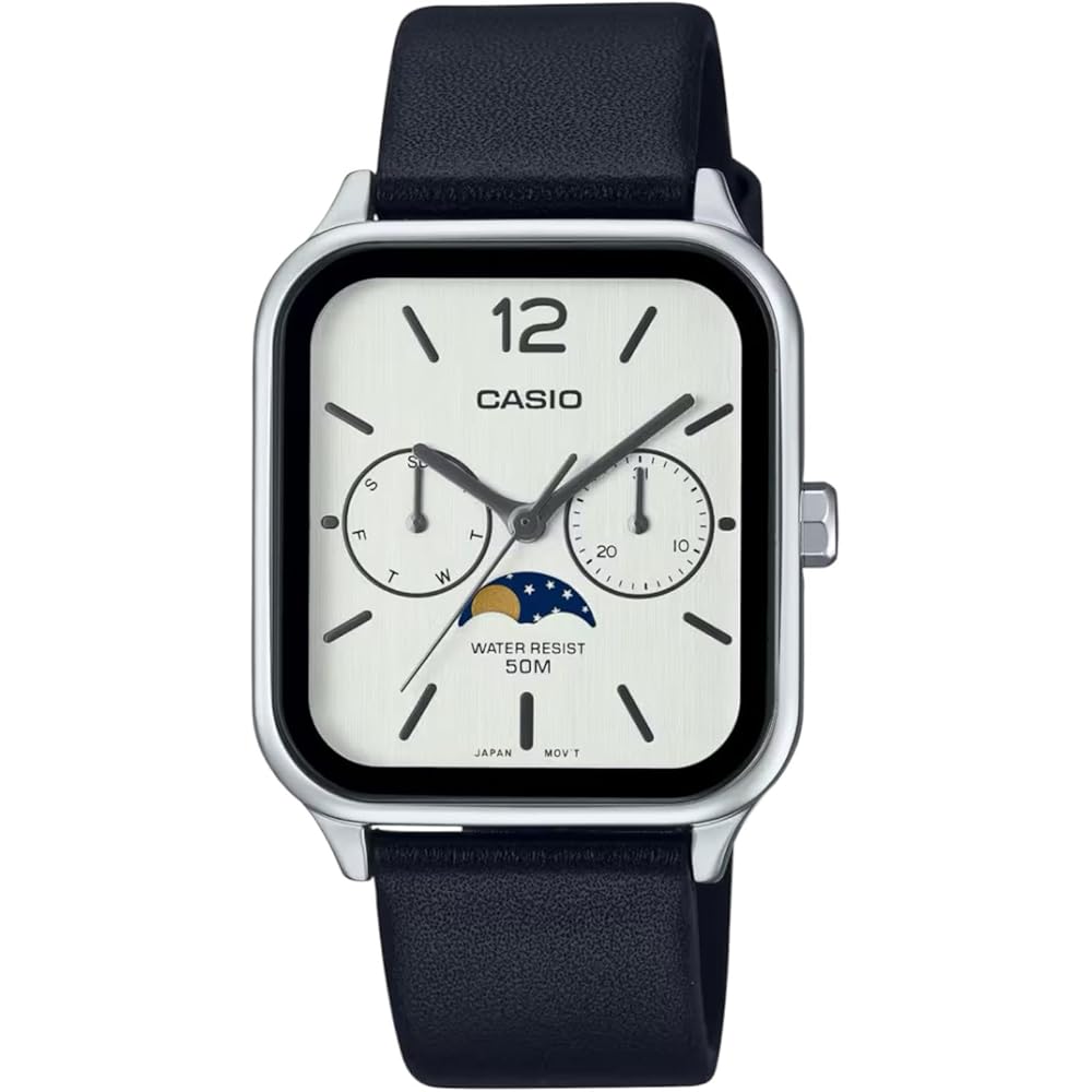 

Casio MTP-M305L-7AVDF Men s Watch White Dial Black Band Retro Style