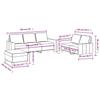 VidaXL Ensemble de Canapés avec Coussins 3 pcs, Canapés avec Accoudoirs et Dossier, Ensemble de Meubles avec Repose-pied 3201472