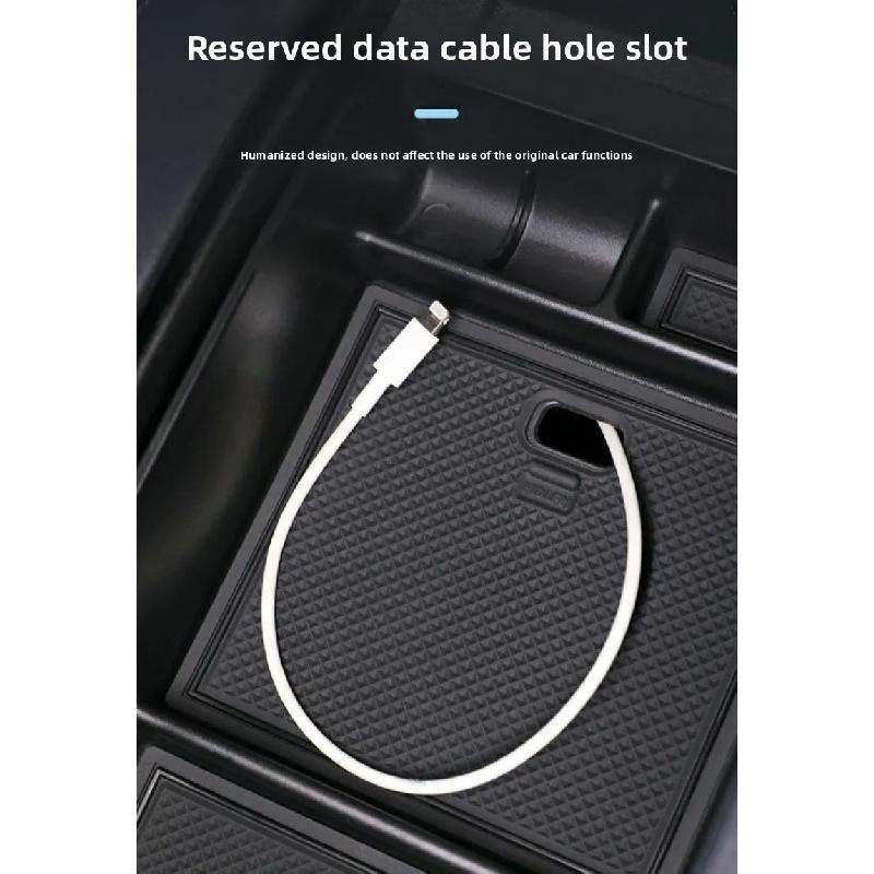 For Toyota Highlander XU70 2020~2023 Hybrid Car Center Console ABS Plastic Organizer Tray Armrest Hidden Storage Box Accessories