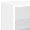 Wall Mounted Nightstand with LED Lights White