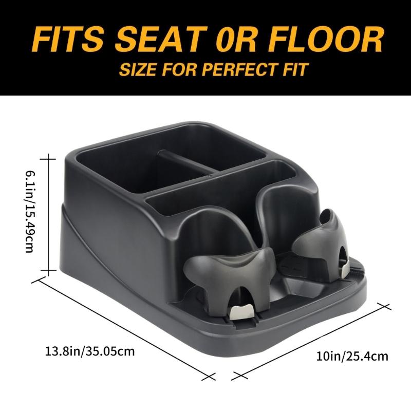 Organizzatore Multifunzione per Auto Porta Bevande Sedile Posteriore Scatola Portaoggetti con 2 Portabicchieri Regolabili