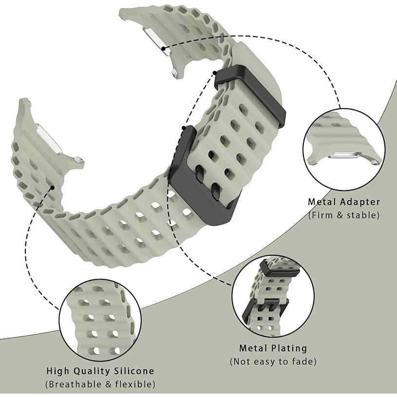 Ocean Band For Samsung Galaxy Watch Ultra Strap 47mm Accessories Sport Silicone Bracelet Correa Galaxy Watch 8/8 Classic Strap