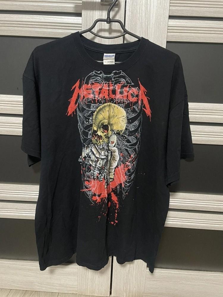 Reprint Metallica  00s Pushead Artwork Metal Band Rock S–4XL Unisex T-Shirt XL