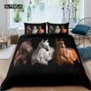Luxury 3D Bedding Set Europe Queen King Double Duvet Cover Set Bed Linen Comfortable Blanket/Quilt Cover Bed Set Animal  Horse