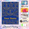 Everton 5D DIY Diamond Painting Custom Name Text, Full Drill Rhinestone Mosaic Art Home Gift