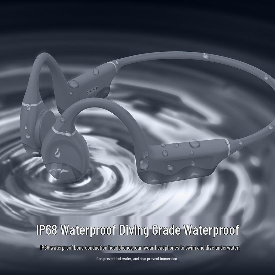 ES-910 Bone Conduction Bluetooth Headphones, IPX8 Waterproof, 32GB Memory, Perfect for Swimming and Sports