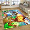 Retro Digimon Adventure Monster Cartoon Carpet Rug for Bedroom Living Room Home Sofa Decoration,Child Game Large Decor Floor Mat