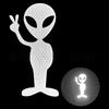 Fashion Alien Peace Highly Reflective Warning Decal Car Sticker Personality for Motorcycle Vinyl Decals Accessories Sunscreen