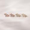 JEWNEL 14K Cherry Blossom Ring One-Touch Earrings
