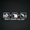 1Pc Don't Touch My Car Millennium Kill Reflective Hollow Car Sticker, For Car Decoration