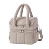 Elegant Lunch Organizer for Ladies Quilted Double Layer Insulated Bag, Lightweight Leakproof Thermal Box, Shoulder Bag Portable Large Capacity