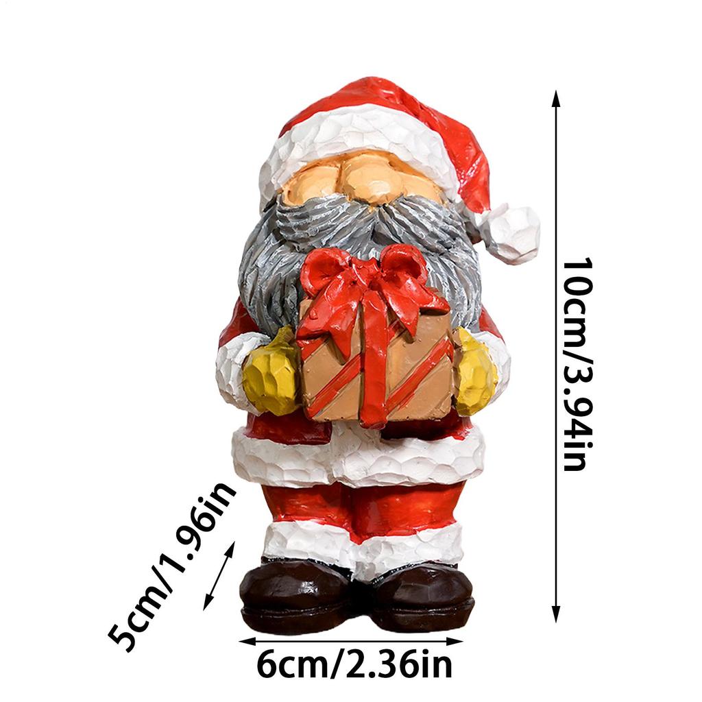 Christmas Mini Resin Figurines Miniatures Santa Claus Snowman Elk Ornament Micros Landscape Merry Xmas Ornament Decoration 2026