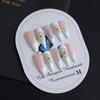 European & American Handmade Gradient Nude French Style 3D Carved Luxury Nails