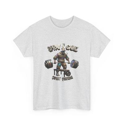 Spray & Gains Weightlifting Graffiti Tee | Gym Fitness WorkouT-Shirt, Cool Gift