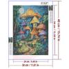 5d DIY Diamond Painting Cross Stitch Colorful Mushroom House Diamond Embroidery Mosaic Full Round Drill Home Decor