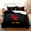 Cool Wrld Bedding Set Duvet Cover + 2 Pillowcases 999 Legends Never Die Hip Hop Rap Vintage Bedroom Emotional Rap Music Bed Line