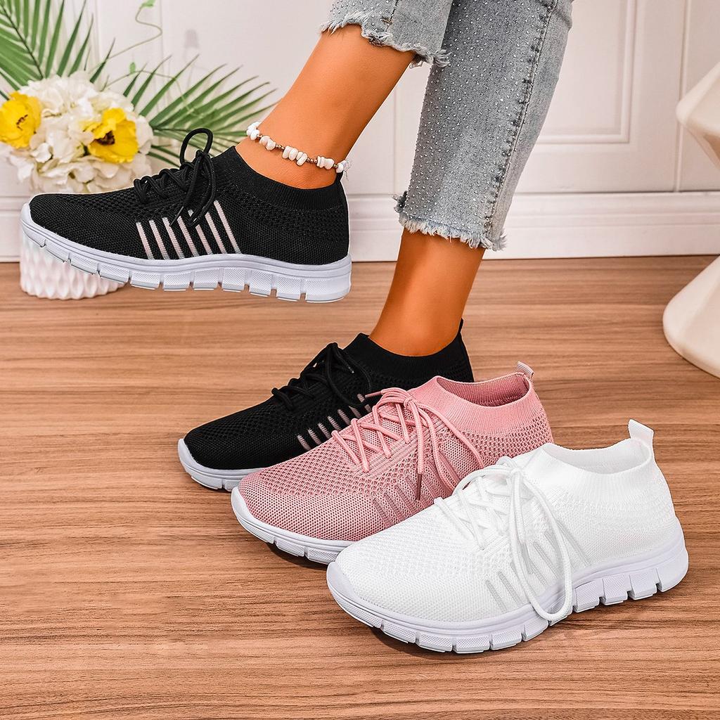 2025New Women's Sneakers Shoes Tennis Female Sport Gym Running Shoes Lace-Up Casual Shoes Mesh Breathable Zapatillas Mujer Woman