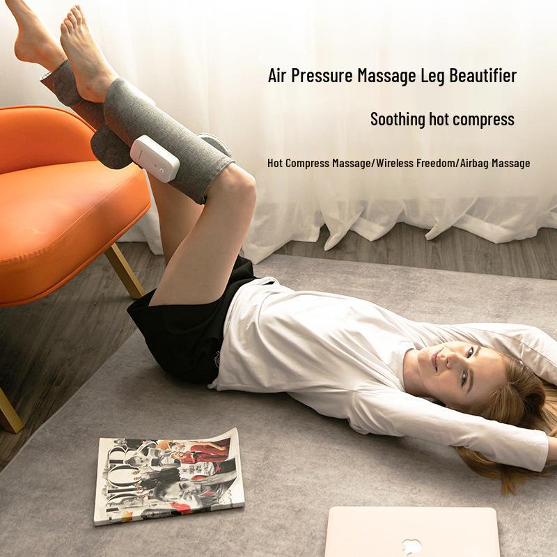Electric Air Pressure Calf & Leg Massager with Vibration and Heat Therapy Single Leg