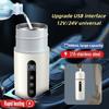 500mL Stainless Steel Insulated Boiling Cup for Car Universal 12V/24V USB Portable with Intelligent Digital Display