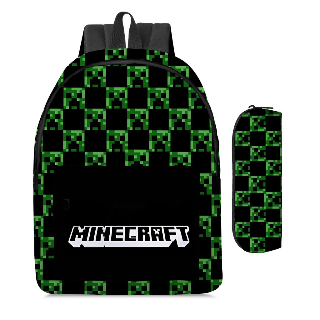 ROBLOX Backpack Elementary and Secondary School Bag Children's Backpack Anime Cartoon Backpack Lunch Bag Pencil Case