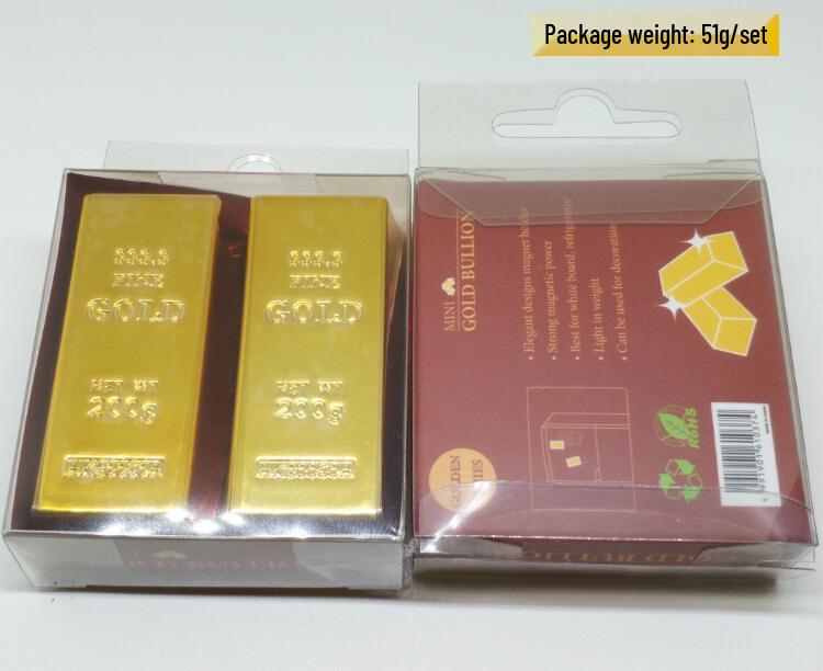 BRICS Goldnugget & Ziegel Kühlschrankmagnet Foto-Requisiten - Hochzeitssimulation oder Nachrichten Whiteboard-Aufkleber.