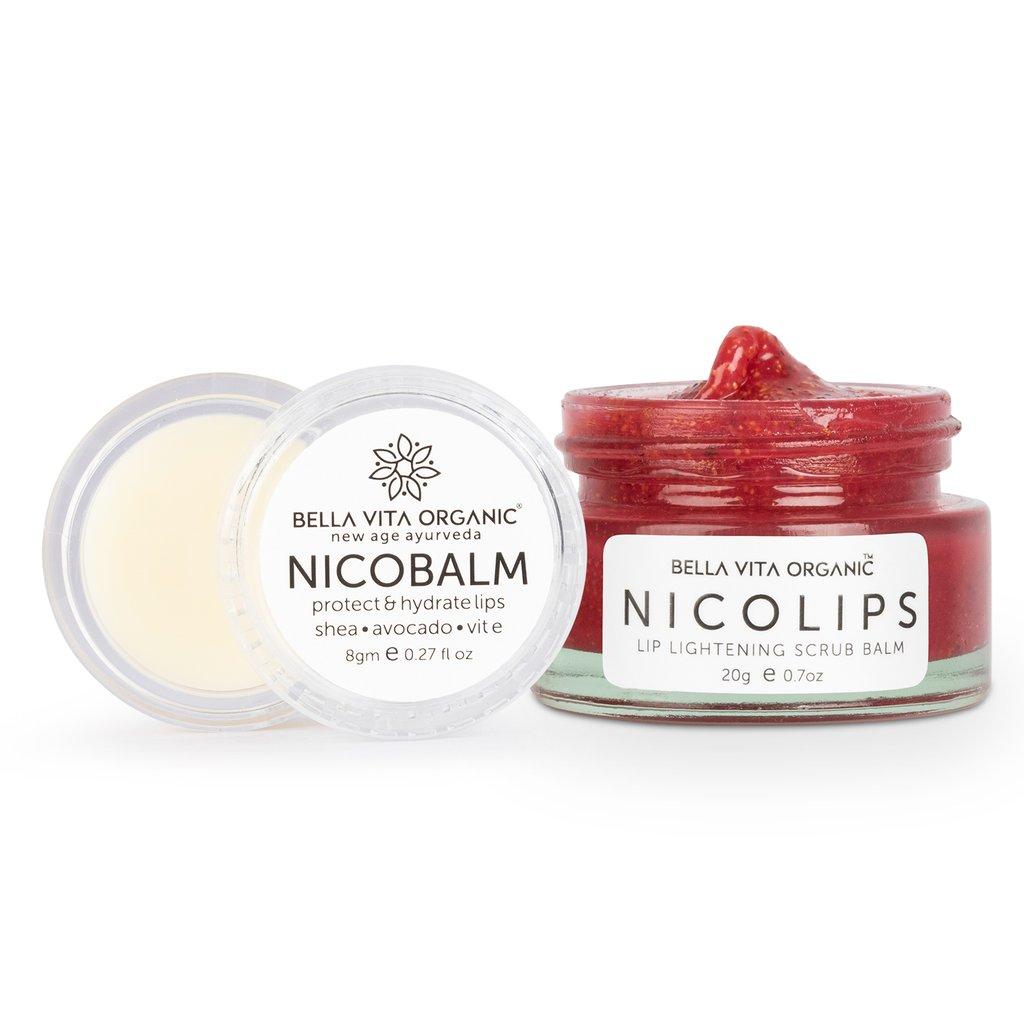 Buy NicoLips Lip Scrub & NicoBalm Lip Balm Combo For Dry, Chapped