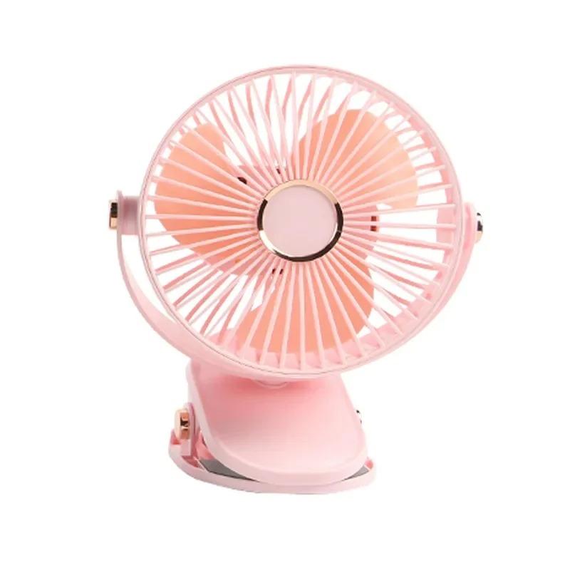 Night Light Fan Portable Mini Desktop Clip On Hanging TYPE-C Charging 18650 Battery Life Fan Cooling Fan Table Handheld Electric