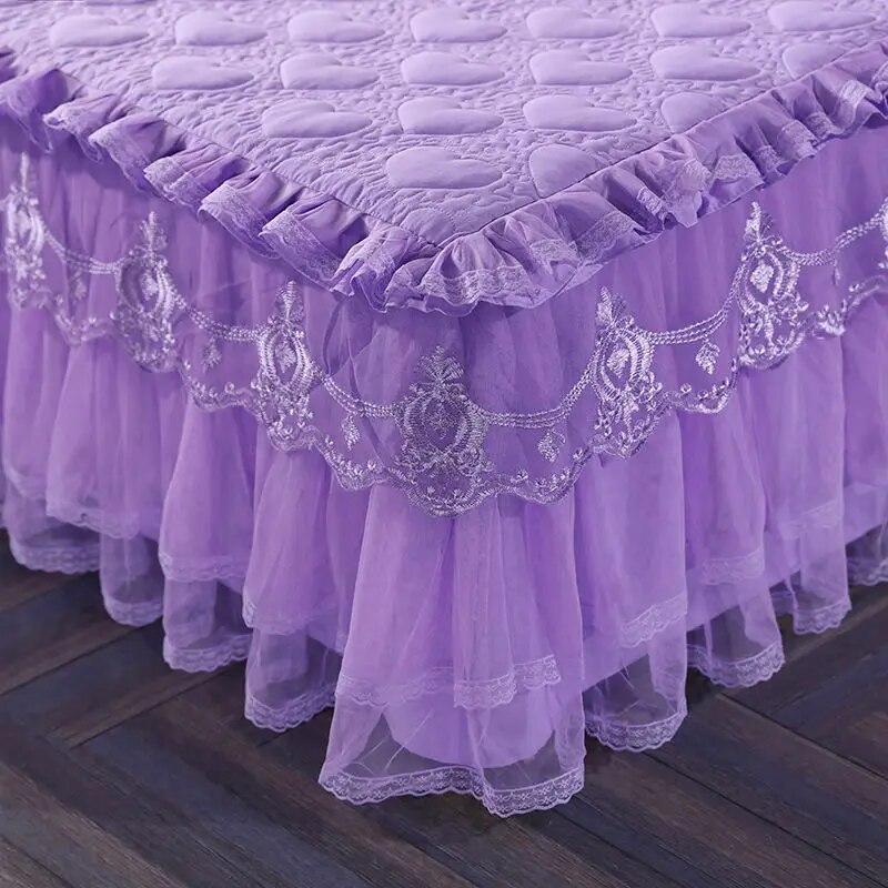 Home Warm Cotton Bed Spreads Thickened King Size Bed Cover Antiskid Bed Cover Lace Bedspreads Queen Size Bed Decoration