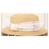 Rongmei spring and summer new French flat-top straw hat women's new fashion seaside vacation straw straw shading woven hat
