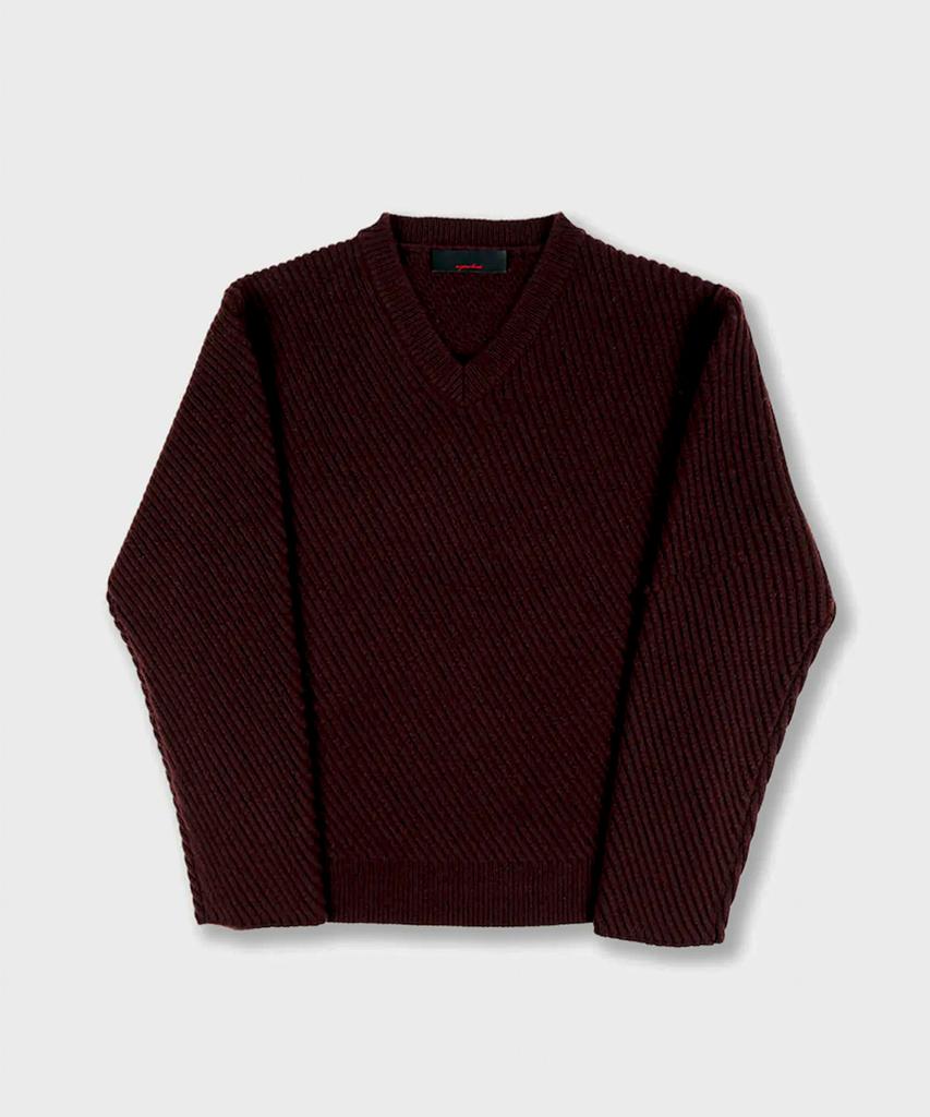 Aenitaimlolig Campsis V-Neck Knit - Mulberry