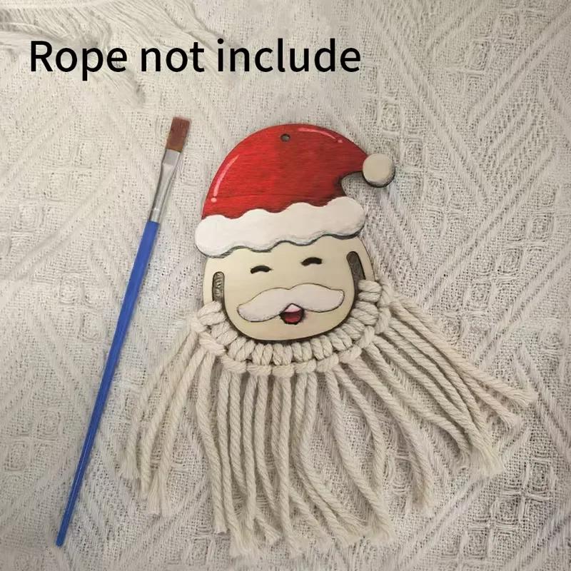 Top Quality 24Pcs Wooden Santa Claus Ornaments Set for DIY Painting Christmas Crafts Birthday Decorations Home Festive Accents