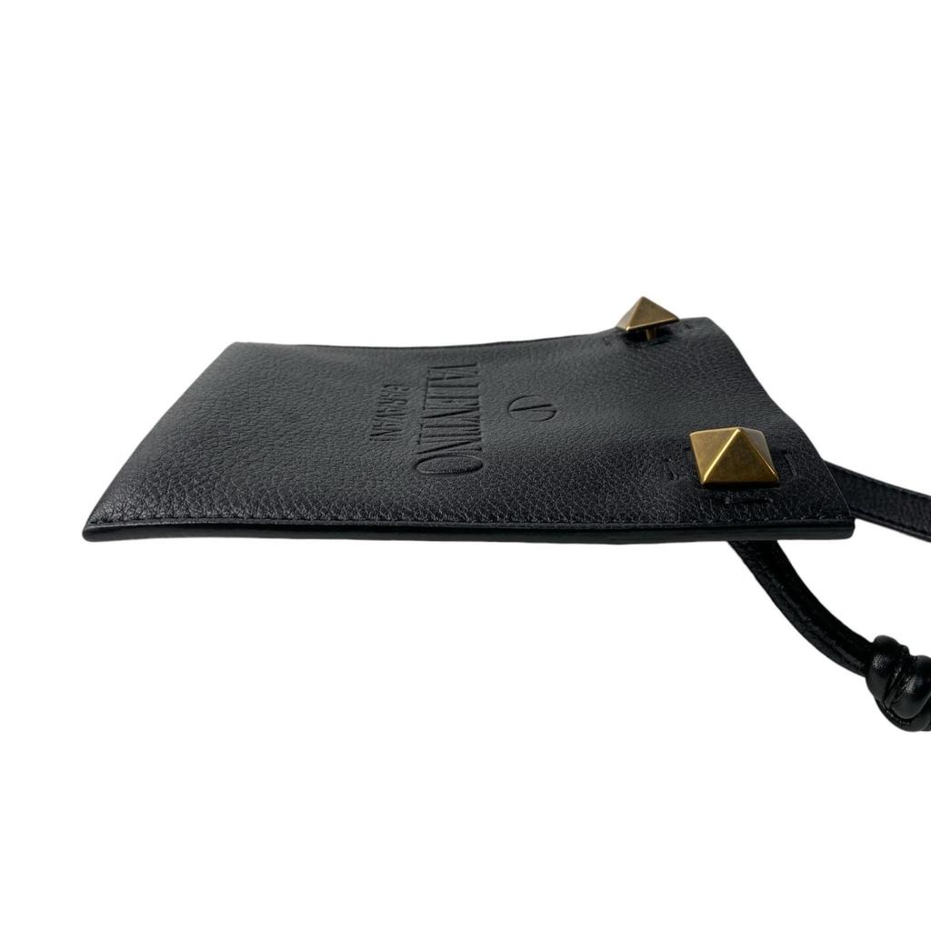 Used Valentino GaravaniShoulder Bag Black Leather Women