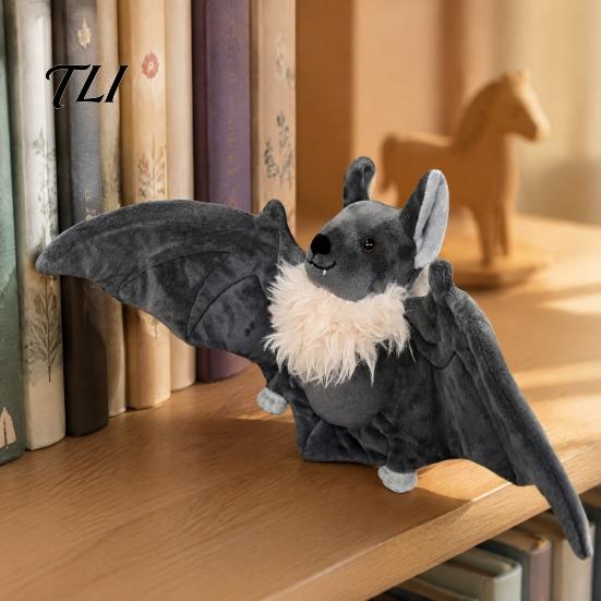 Unique Collectible Doll Halloween Bat Plush Toy, Cute Stuffed Animal for Desk Holiday Party Ornament Shelf, Soft Spooky Party, Festive Gift Kids Dark