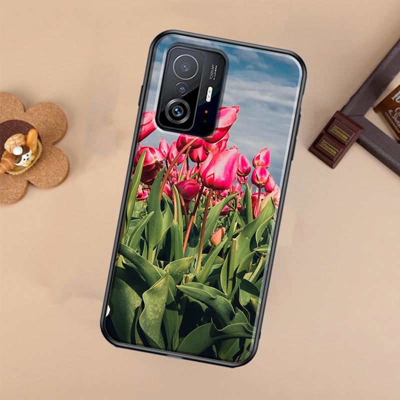 Tulips Flower Case For Xiaomi POCO X7 X6 X5 X3 Pro F3 F5 F6 M6 Pro 13 14 Ultra 11T 12T 13T 14T Pro Cover