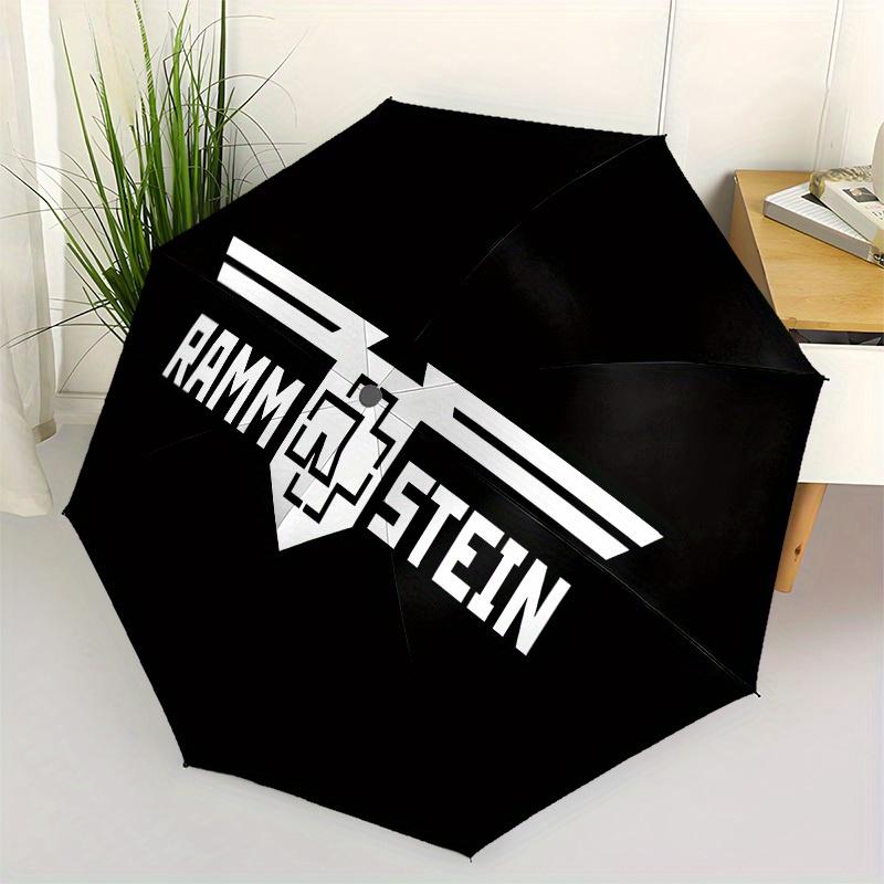 

1pc Rammstein Band Logo Sticker Umbrella with Plastic Handle,Suitable for All Seasons Home Travel Outdoor UmbrellaM983