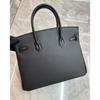 2026 New High-end Large-capacity Handbag Foreign Trade Top Layer Cowhide Pebble Pattern Splicing Crocodile Pattern Platinum Bag
