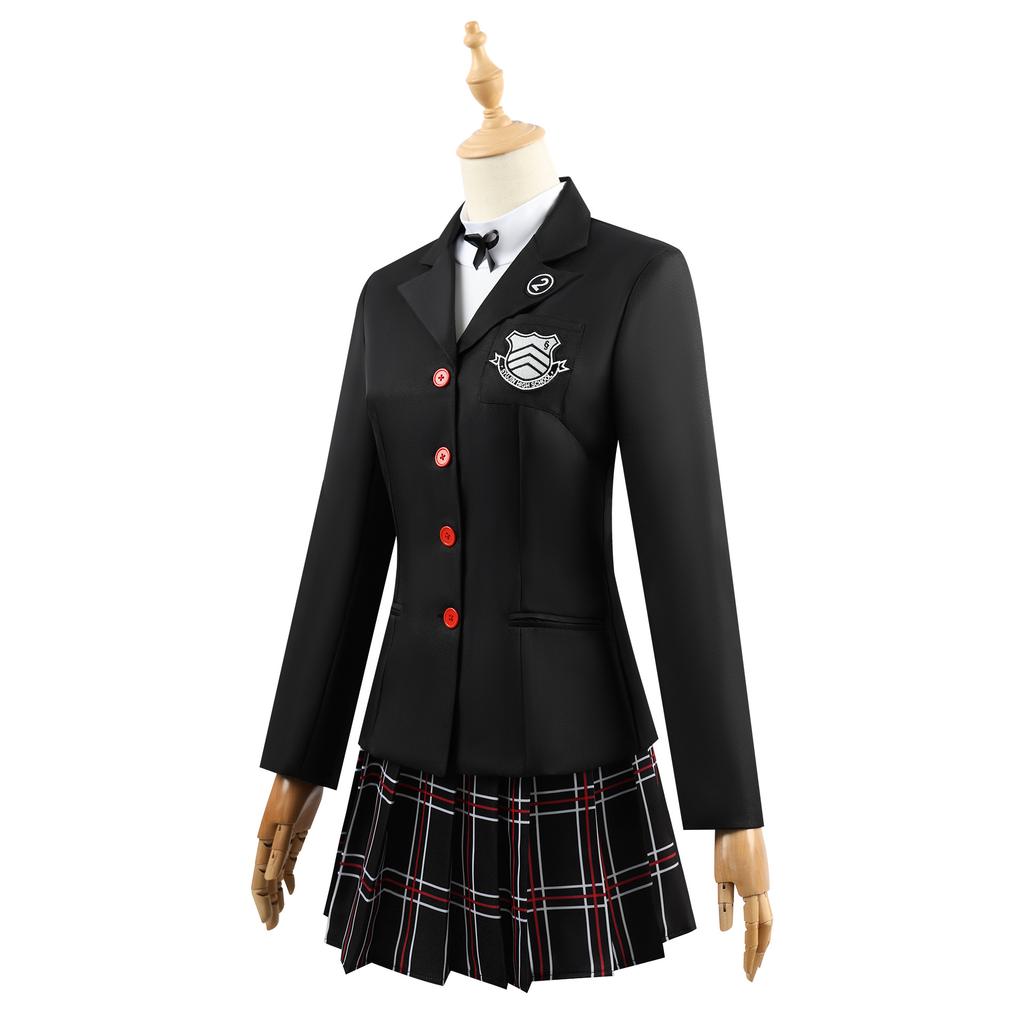 Persona 5 Kasumi Yoshizawa Cosplay Costume JK Uniform School Badge Suit Adult Girls Halloween Party Role Play Outfit