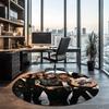 Guns N Roses Printed Round Rug Carpet Chair Rug Area Rug Entryway Doormats,for Office Chair Living Room Bedroom Kitchen Room.