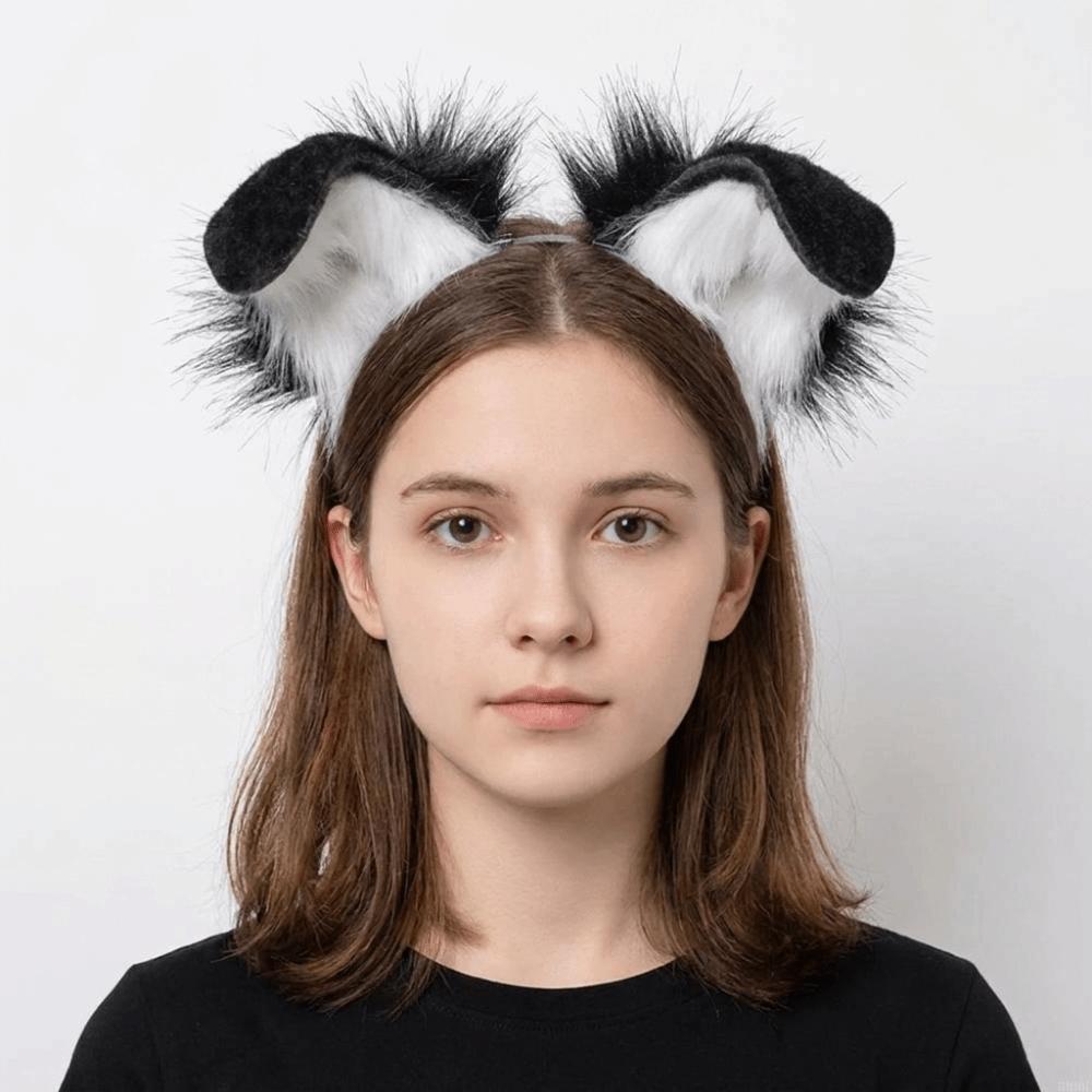 Furry Gothic Headband Animal Lolita Ears Headwear Practical Cosplay Headband Children